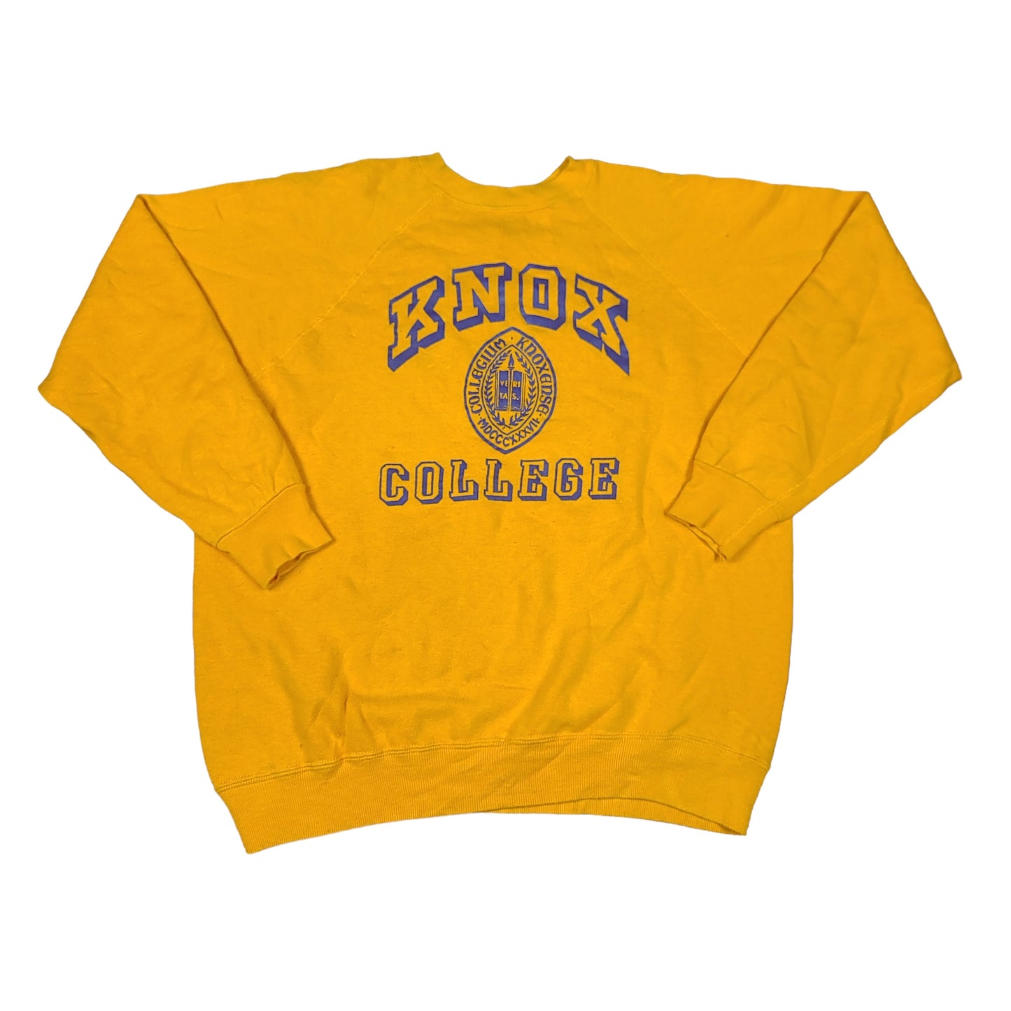 Vintage Knox College Yellow Collegiate Pacific Sweatshirt