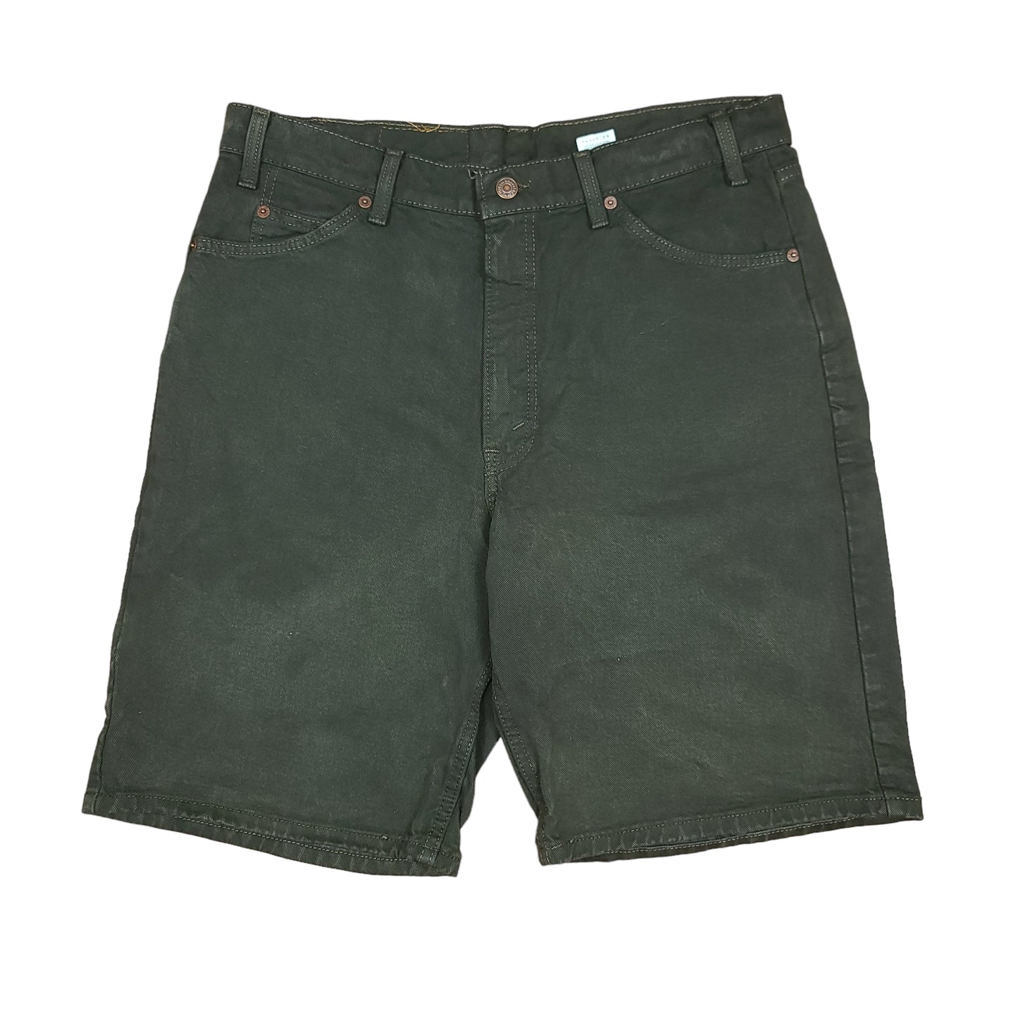 Vintage Levi's 550 Green Relaxed Fit Denim Shorts