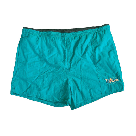 Vintage Disney Polynesian Resort Turquoise Swim Shorts