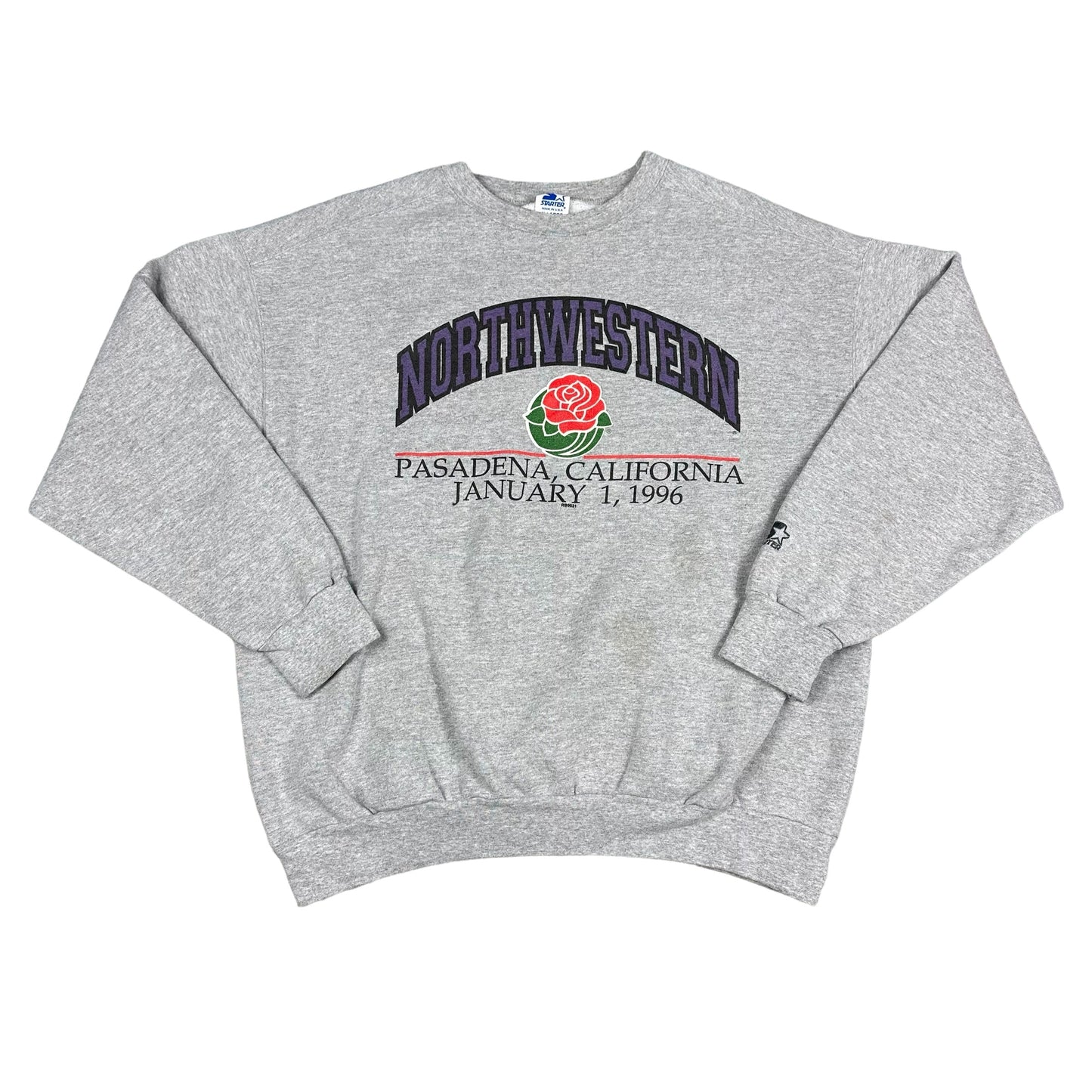 Vintage Northwestern University Gray 1996 Rose Bowl Starter Sweatshirt