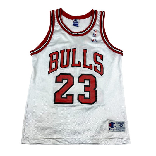 Vintage Michael Jordan Chicago Bulls Jersey Champion White