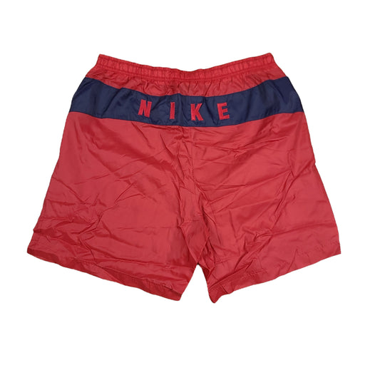 Vintage Nike Red Spellout Nylon Shorts