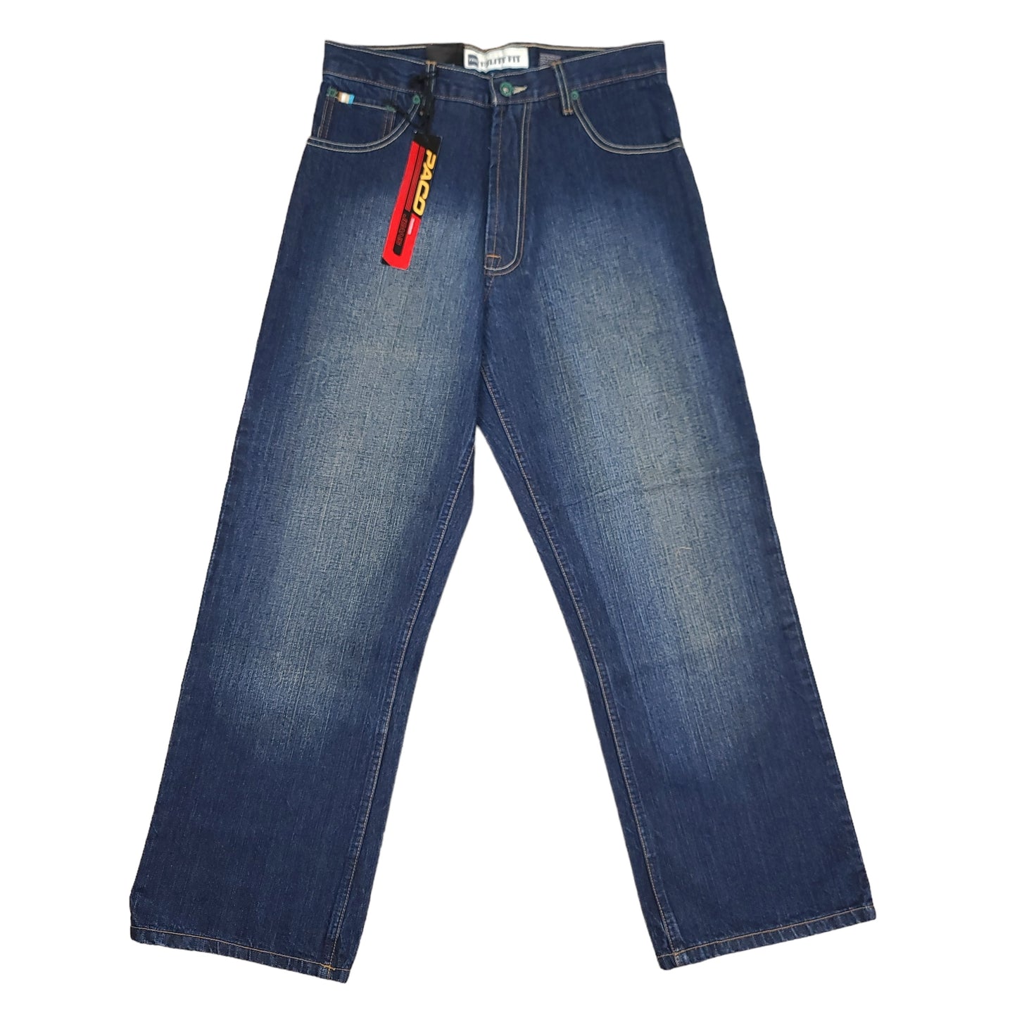 Vintage Y2K Dark Blue Paco Jeans Utility Fit Denim Pants