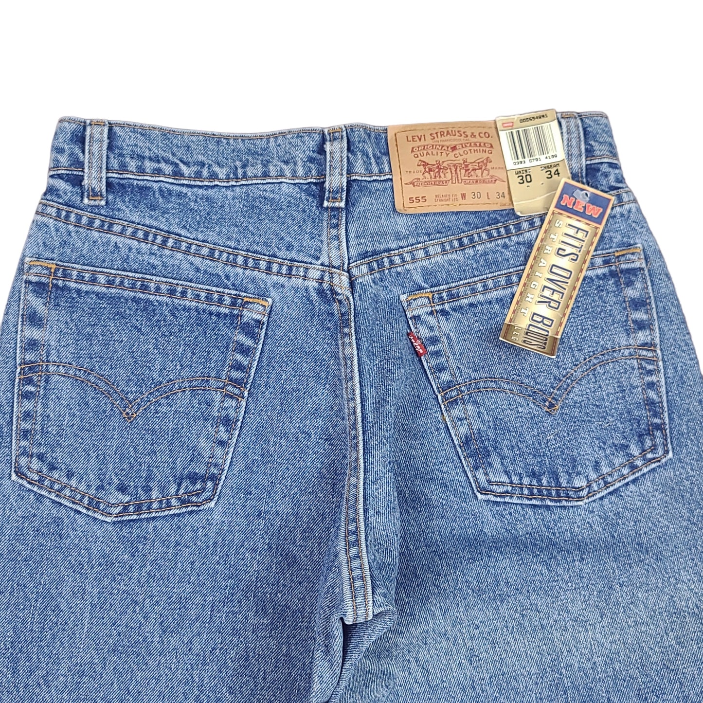 Vintage Levi's 555 Relaxed Fit Straight Leg Denim Pants