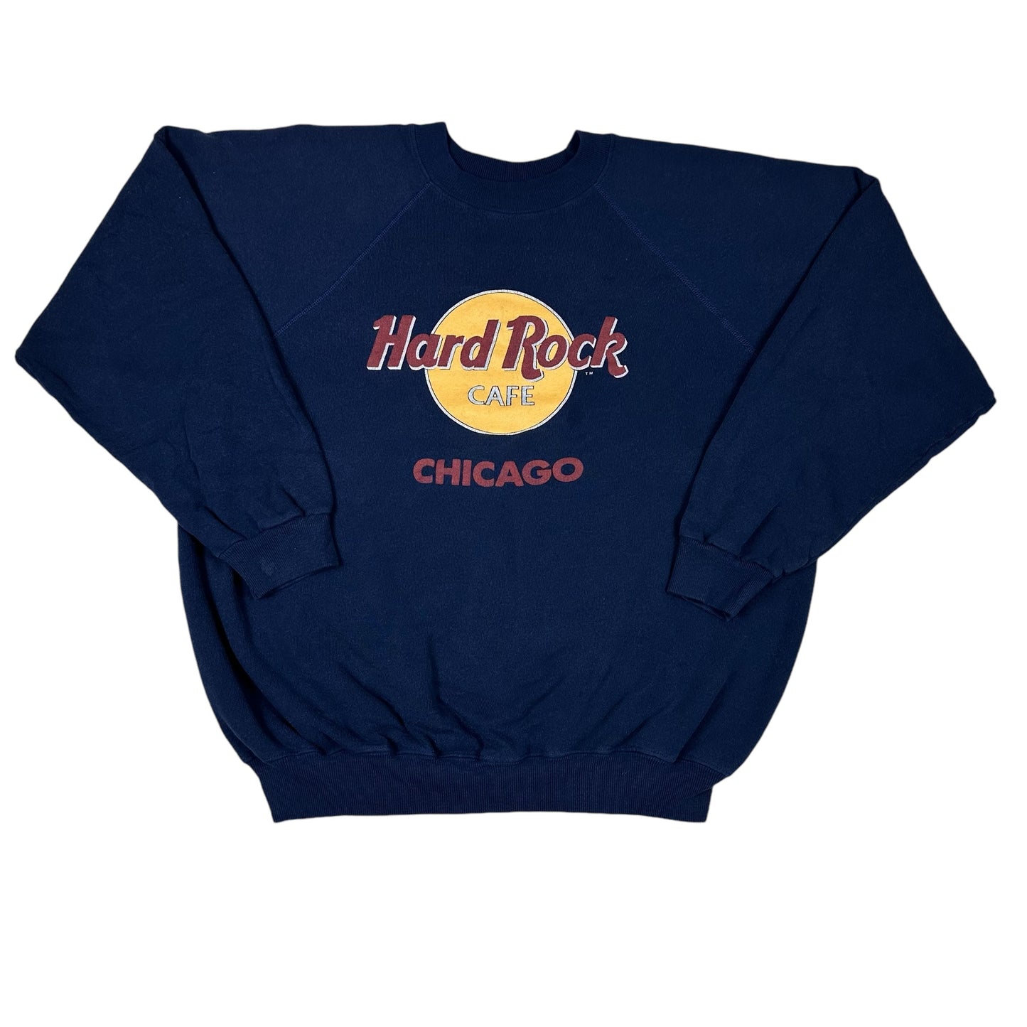 Vintage Hard Rock Cafe Sweatshirt Chicago Navy Blue