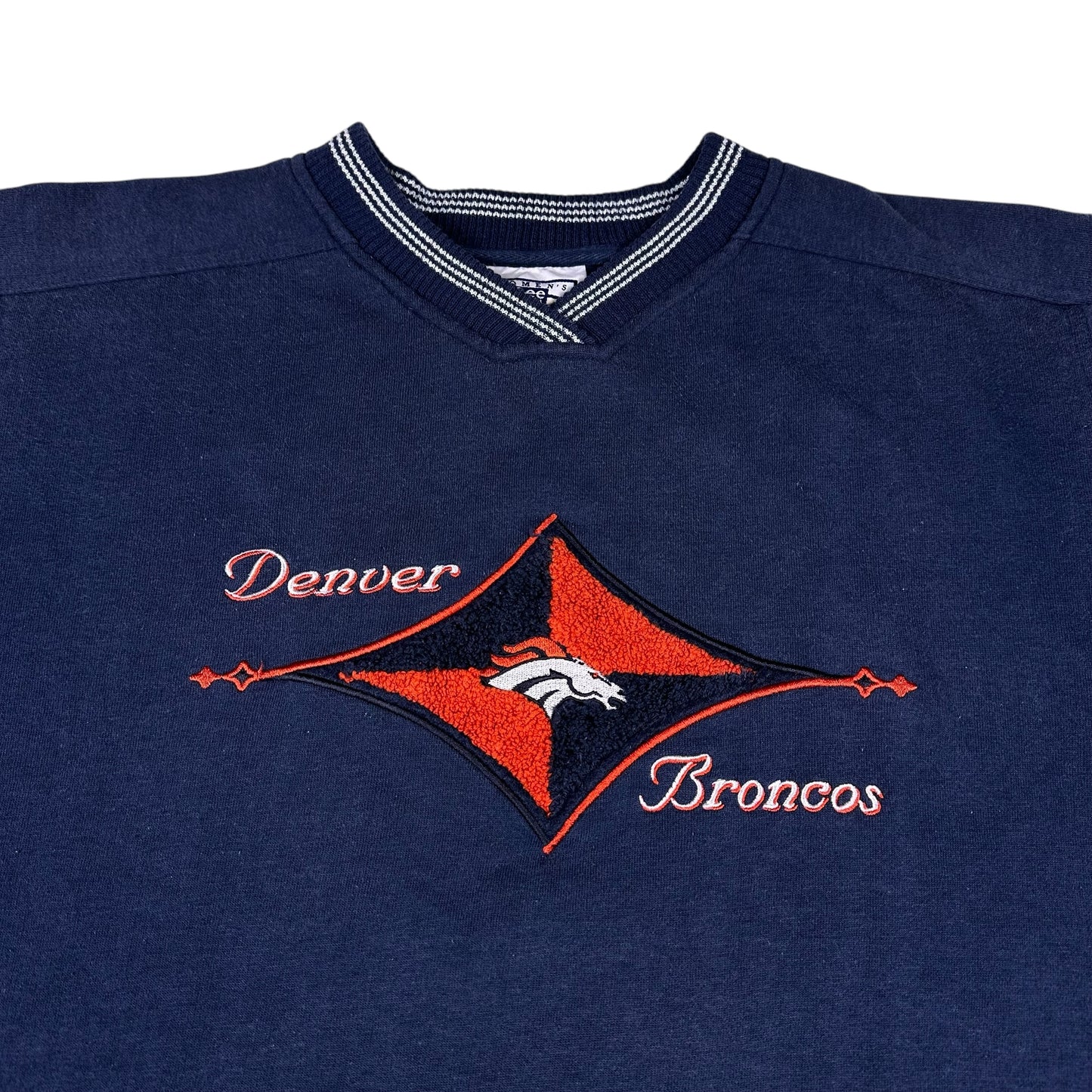 Vintage Denver Broncos Sweatshirt Lee V-neck