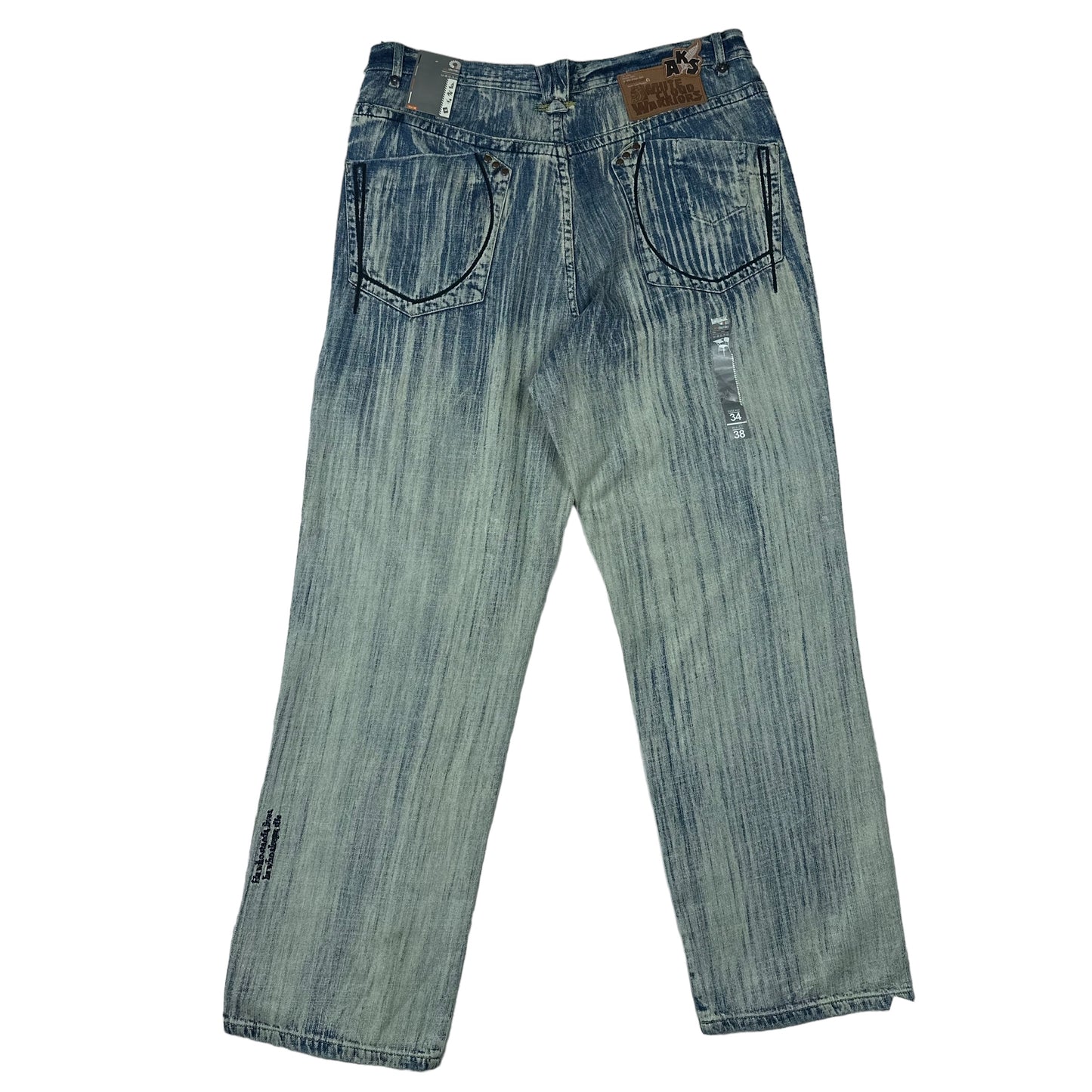 Vintage Y2K Akadmiks Stan Stitch Blue Denim Pants