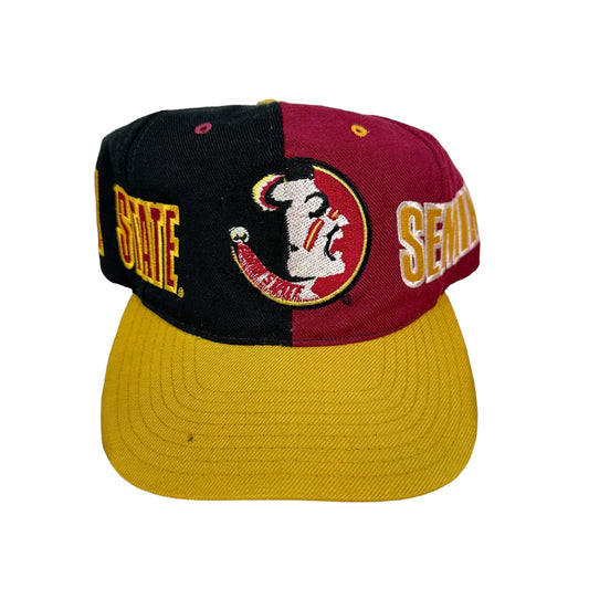 Vintage Florida State University Seminoles Wool Color Block American Needle Snap Back Hat