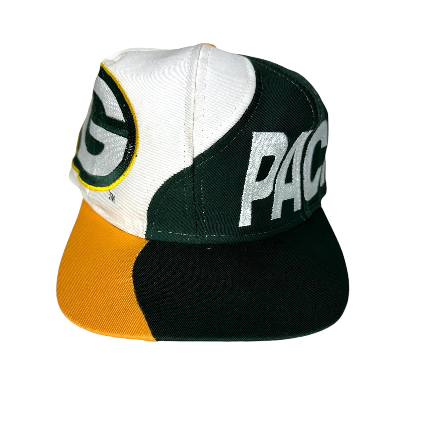 Vintage Green Bay Packers Hat Logo 7 Two Tone Snapback