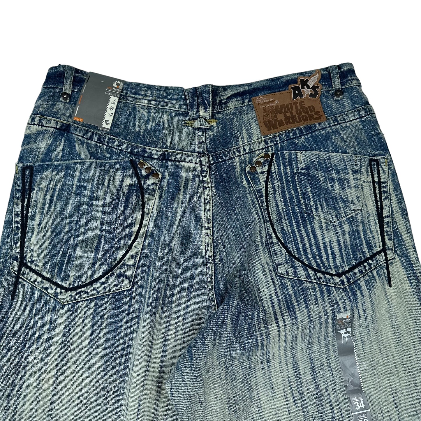 Vintage Y2K Akadmiks Stan Stitch Blue Denim Pants