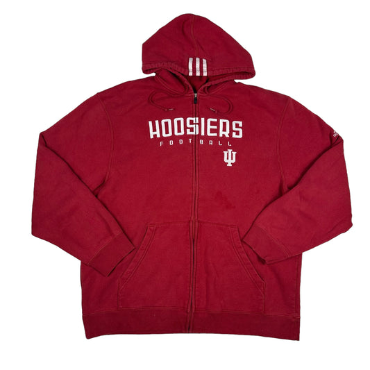 Indiana University Hoosiers Football Red adidas Full Zip Hoodie