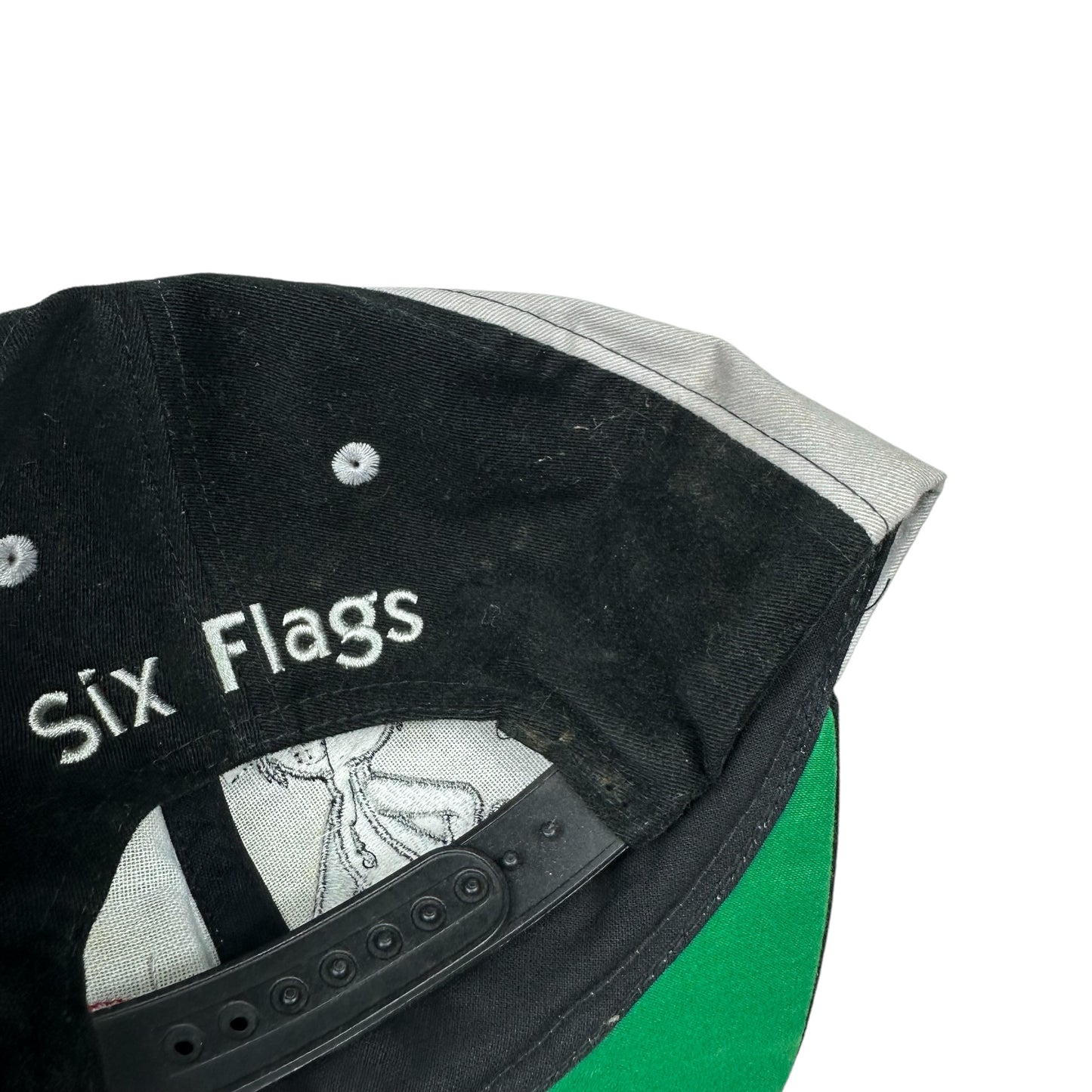 Vintage Bugs Bunny Hat Six Flags Youth Snapback