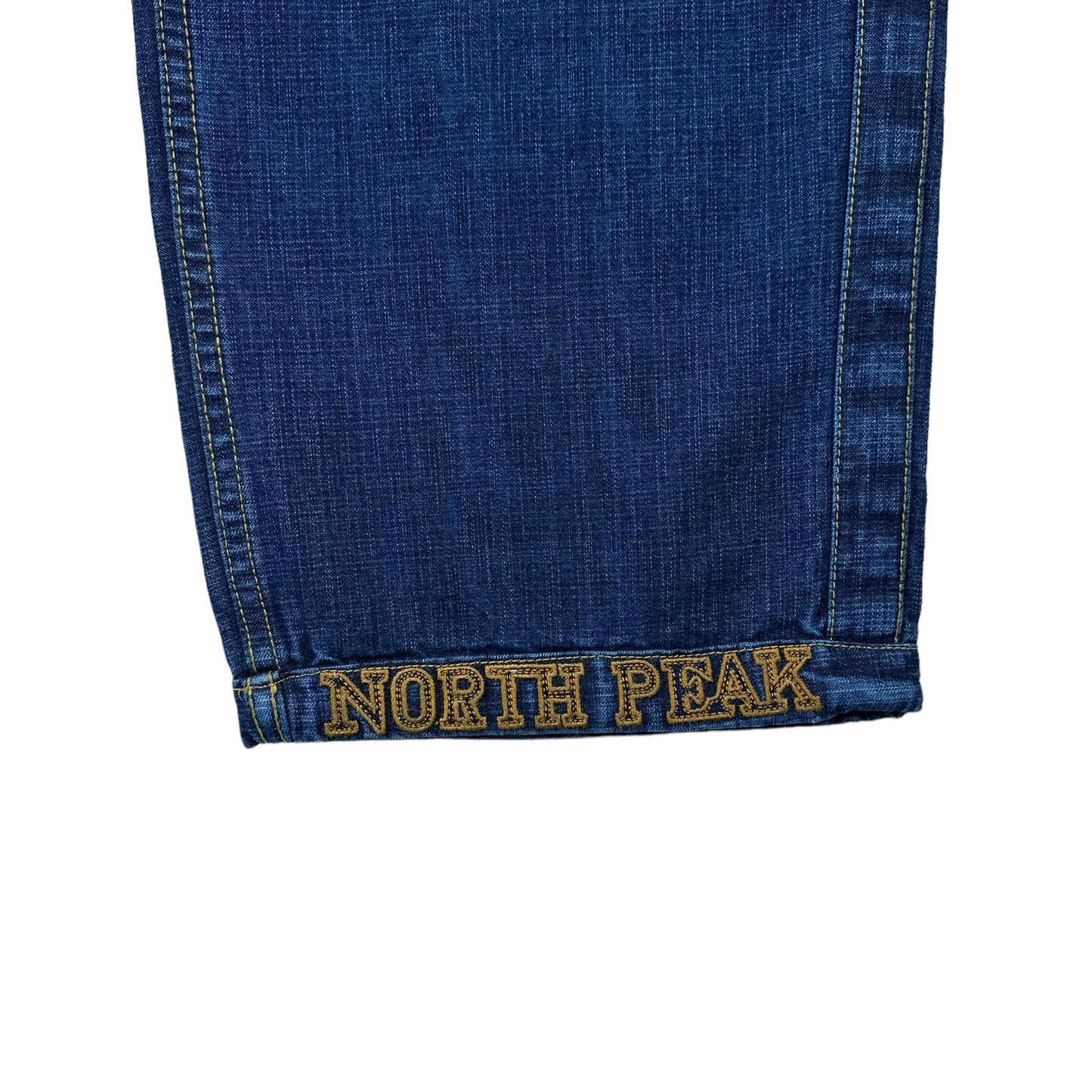 Vintage Y2K North Peak Blue Denim Patch Work Pants