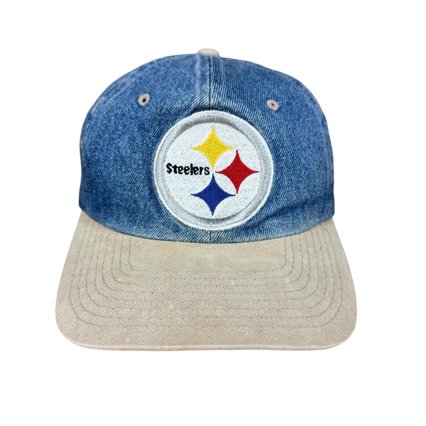 Vintage Pittsburgh Steelers NFL Lee Sport Denim Strap Back Hat