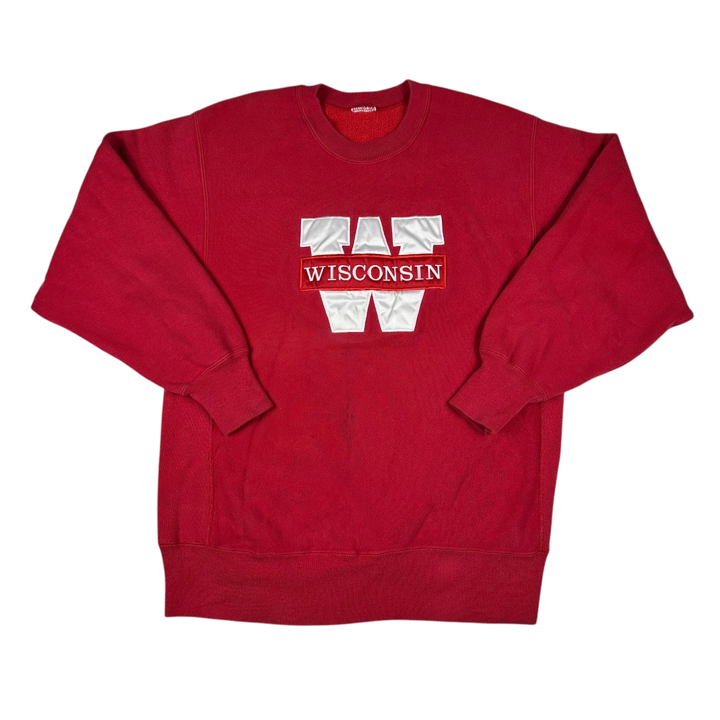 Vintage University of Wisconsin Sweatshirt Red Center W