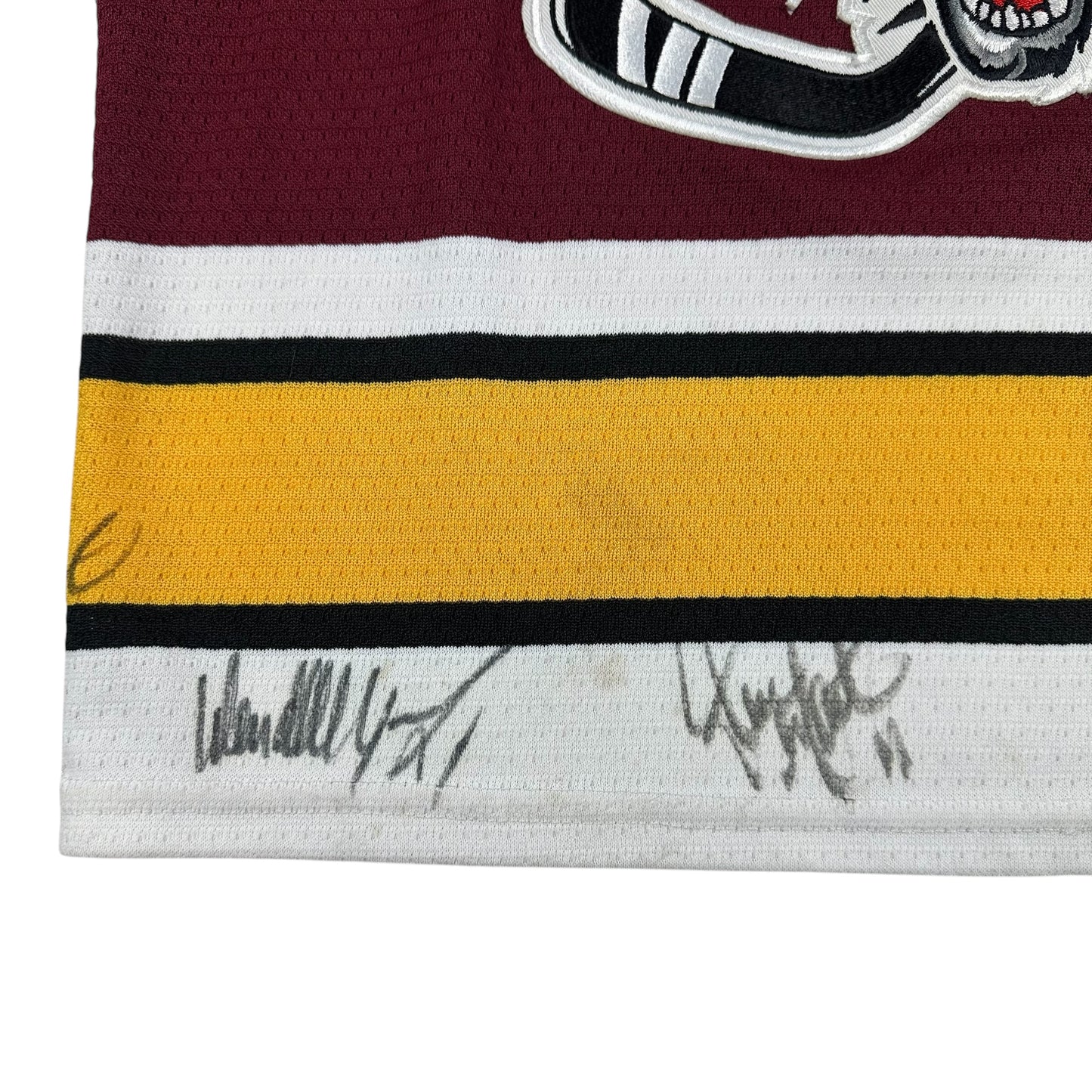 Vintage Chicago Wolves Jersey Bauer IHL Autographed Youth