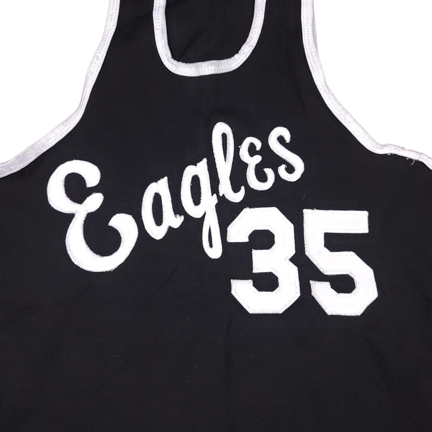 Vintage Eagles #35 Black Basketball Jersey