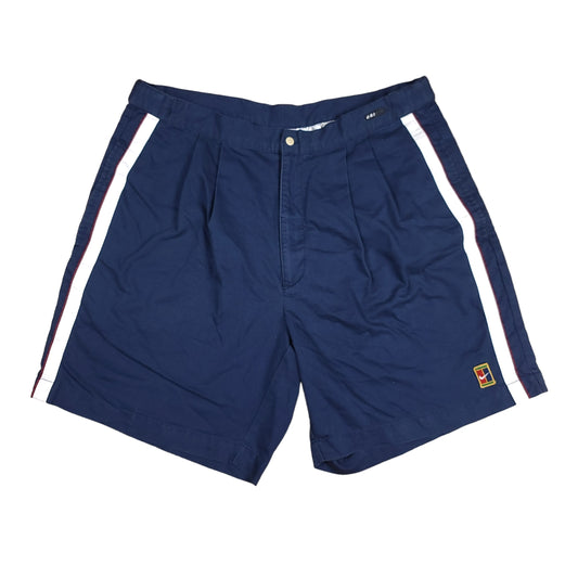 Vintage Nike Navy Blue Challenge Court Cotton Tennis Shorts