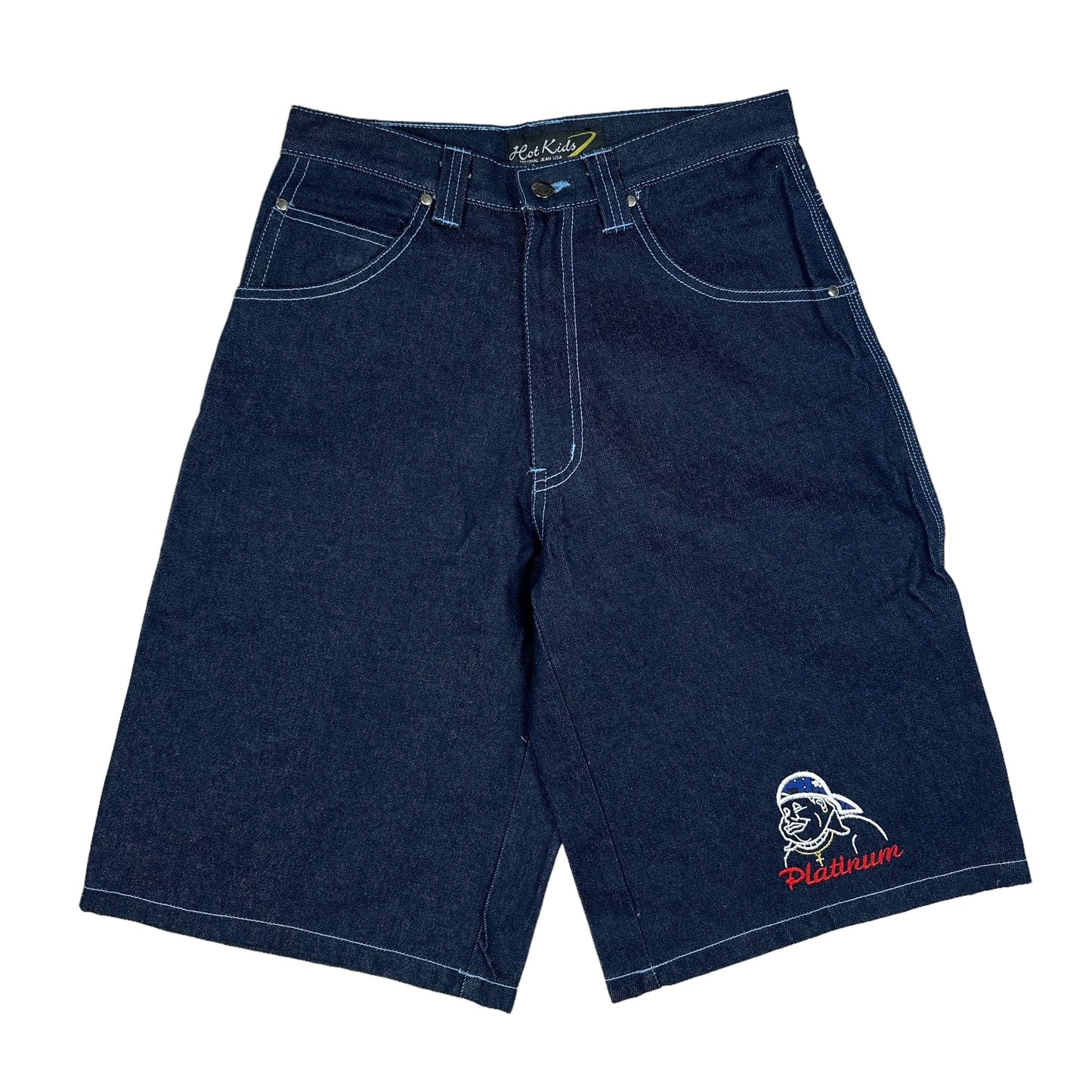 Vintage Y2K Platinum Fat Albert Blue Hot Kids Denin Shorts