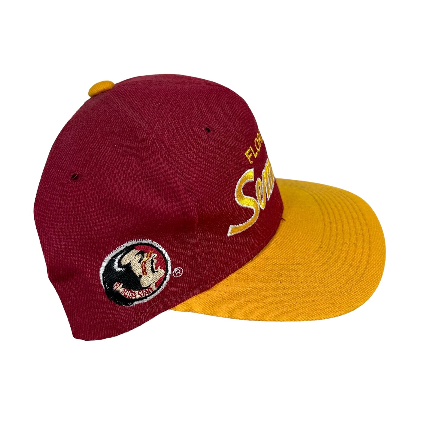 Vintage Florida State University Seminoles Maroon Wool Sports Specialties Snap Back Hat