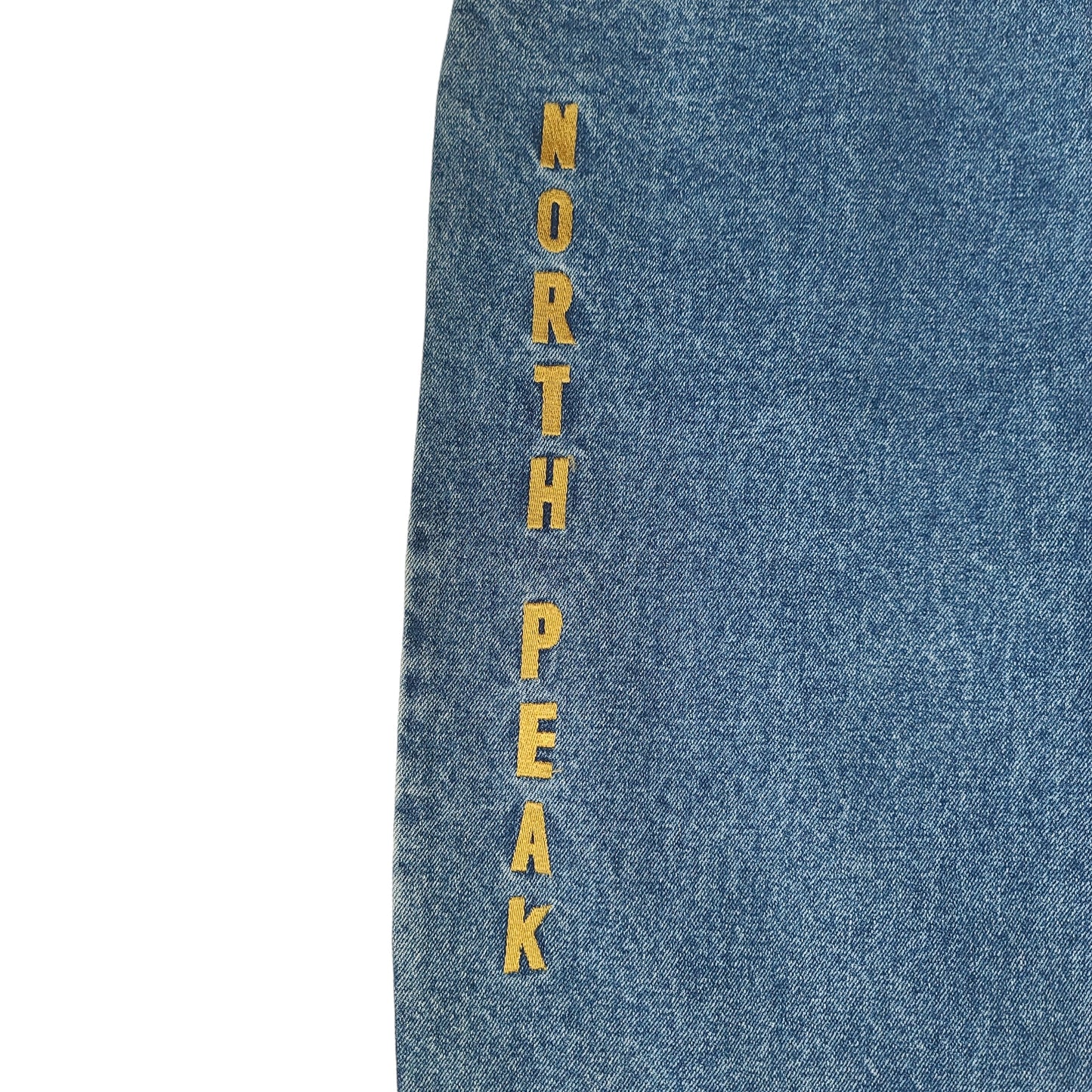 Vintage Y2K Blue North Peak Gold Embroidered Denim Pants