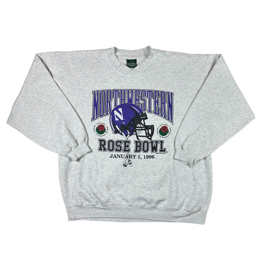 Vintage Northwestern University Sweatshirt Rose Bowl Gray