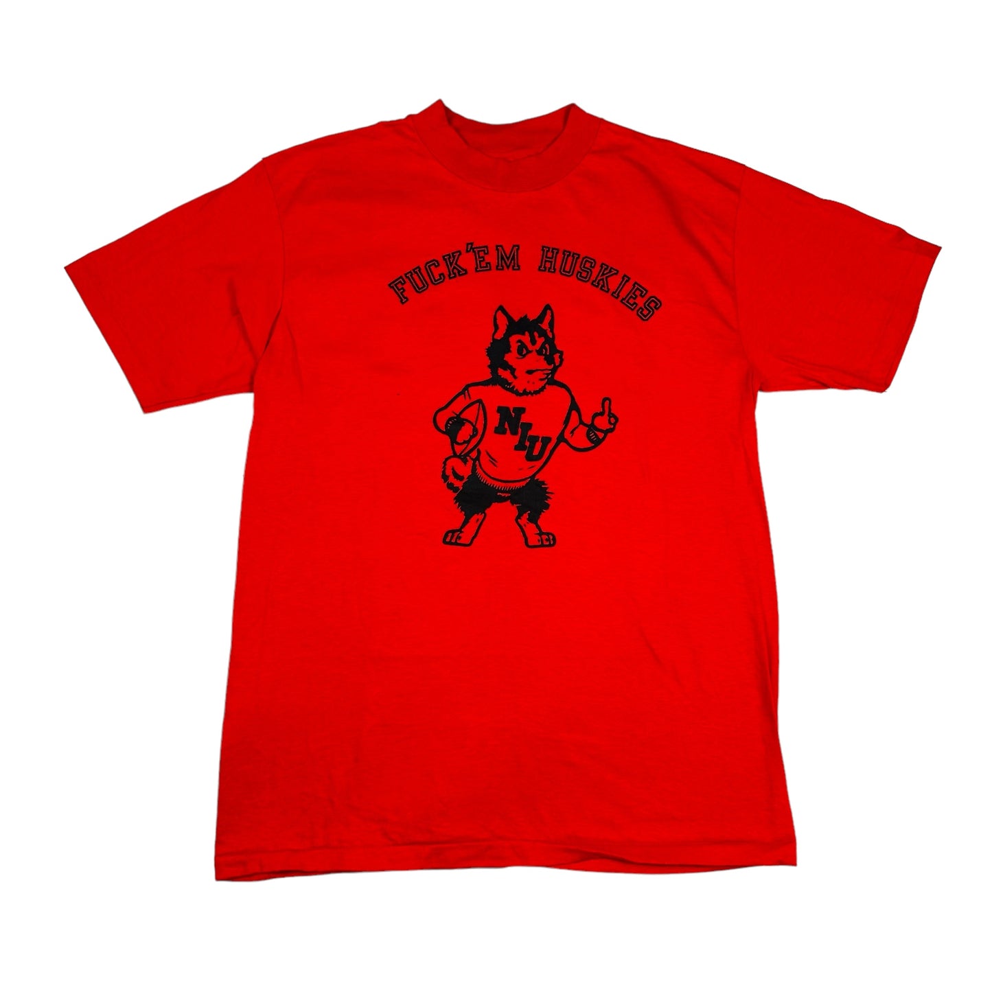 Vintage Northern Illinois University Fuck'Em Huskies Red Tee