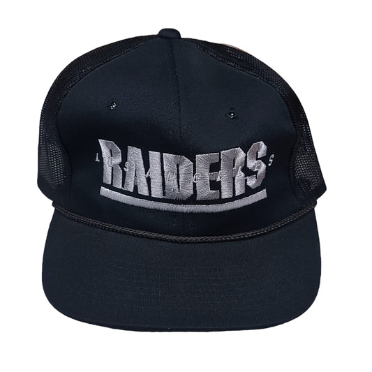 Vintage Los Angeles Raiders NFL Black Sports Specialties Trucker Hat