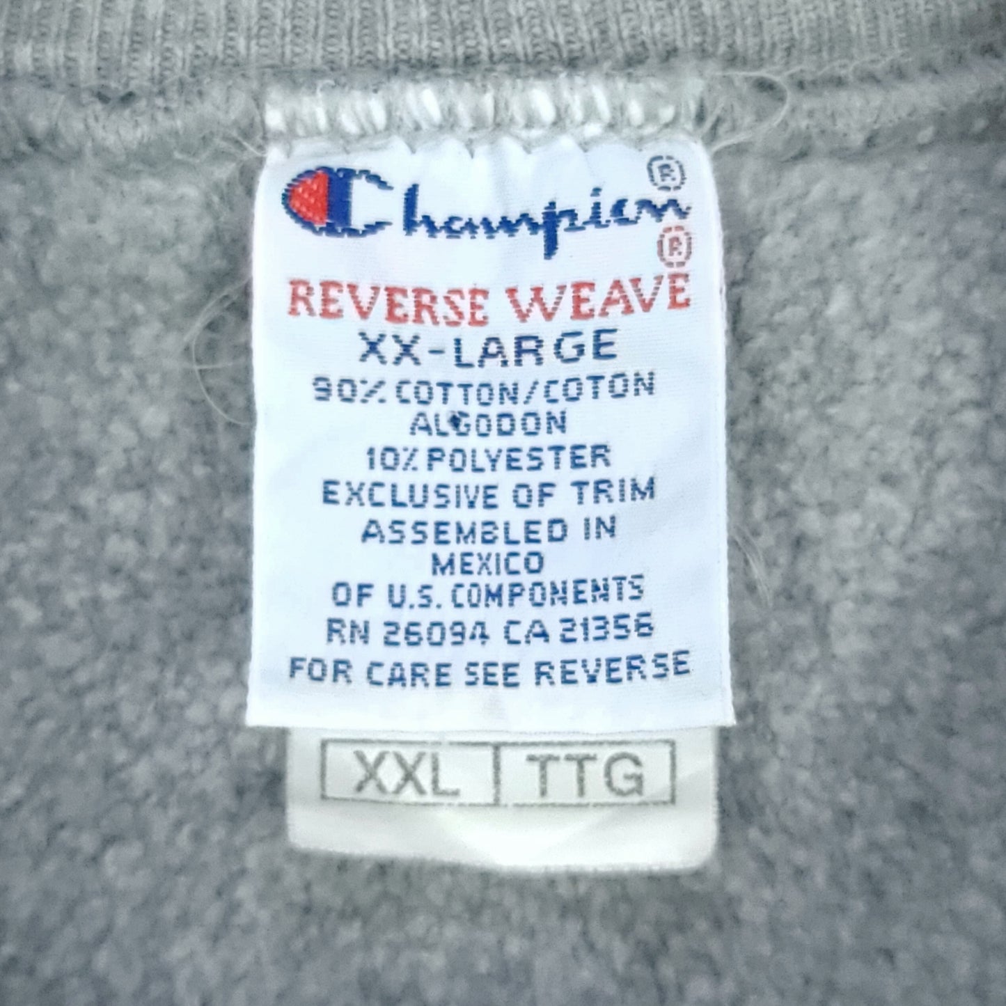 Vintage Gray Champion Reverse Weave Sweatshirt (2Xl)