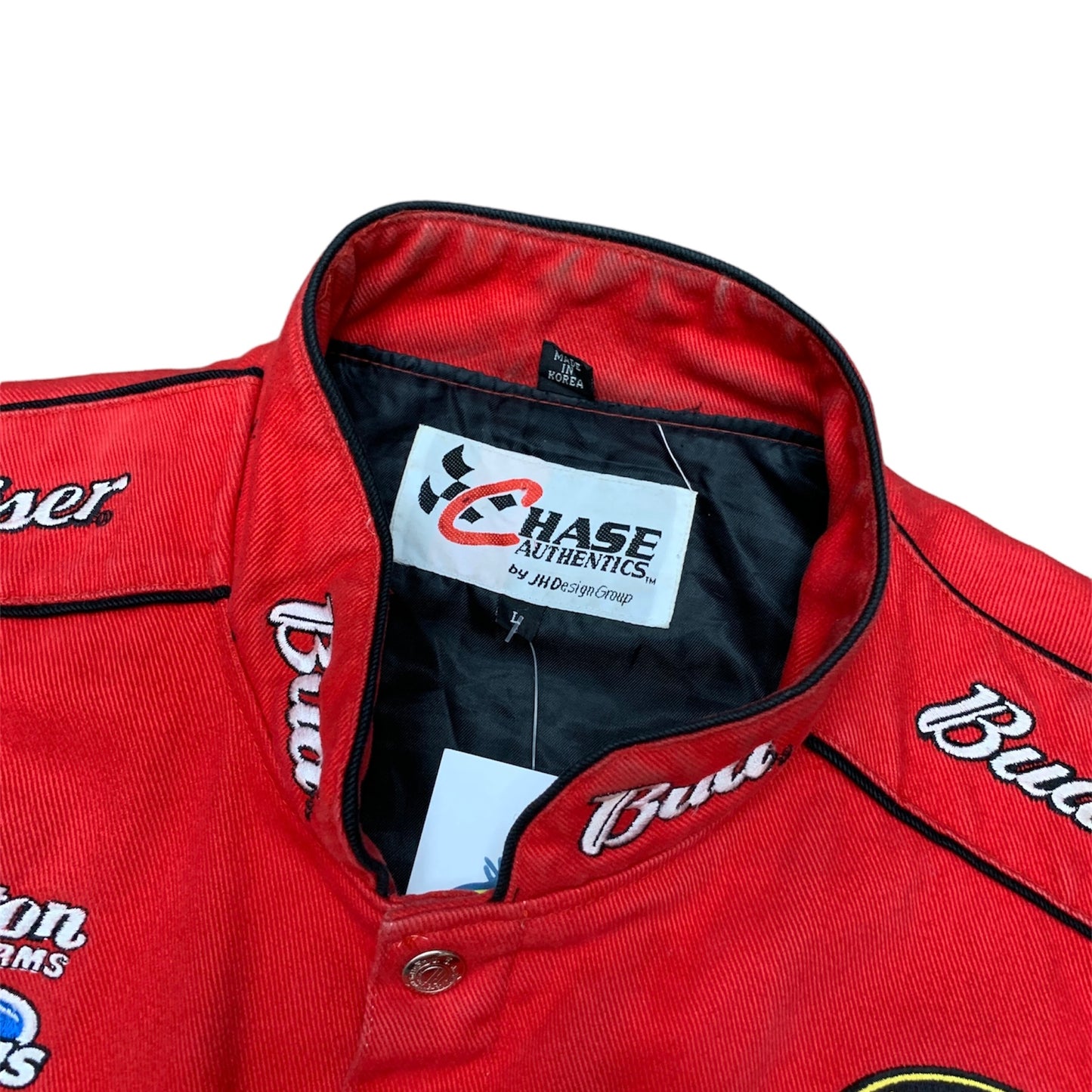 1990’S Budweiser Red Racing Jacket Sz L