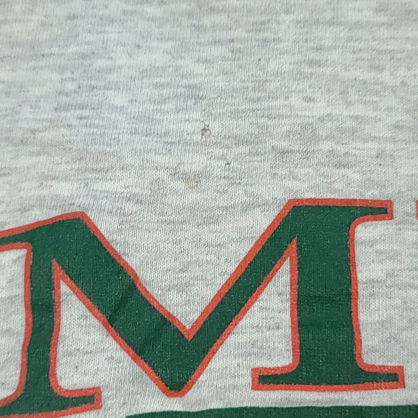 Vintage University of Miami Hurricanes Big M Russell Athletic Tee