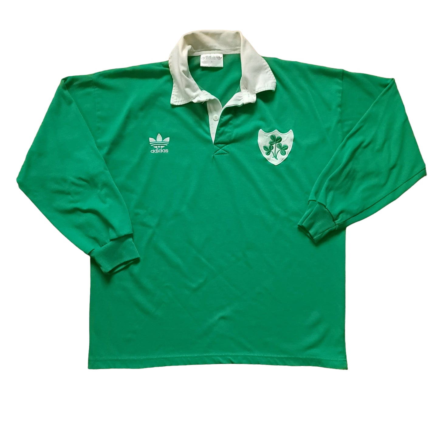 Vintage 80'S Adidas Green Ireland Irish Rugby Jersey