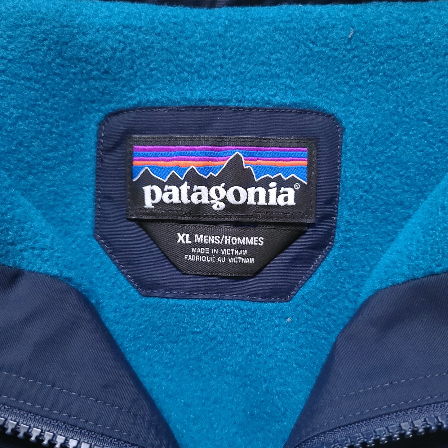 Patagonia Navy Blue Shelled Synchilla Nylon Jacket