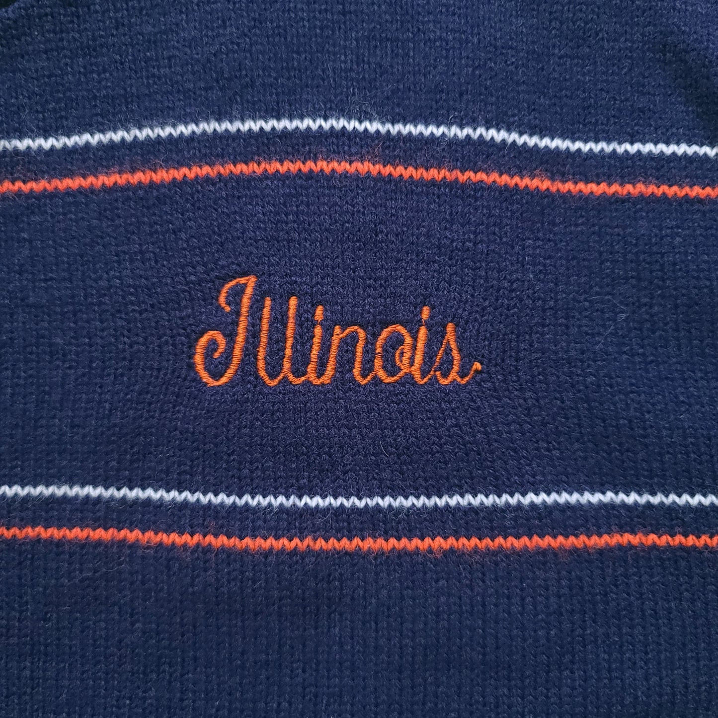 University Of Illinois Striped Knit Sweater
