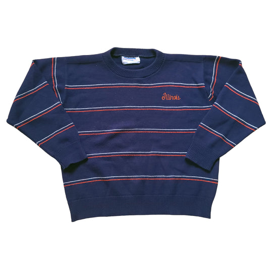 University Of Illinois Striped Knit Sweater