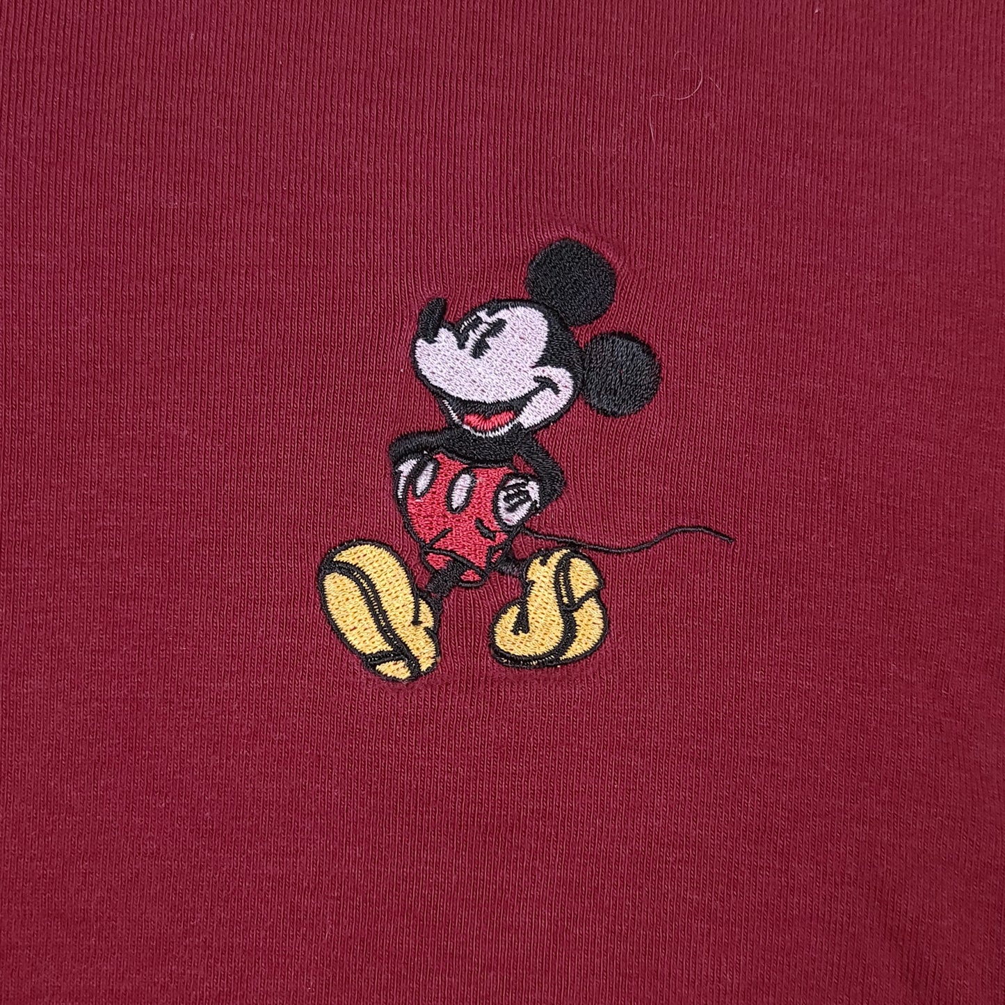 Disney Mickey Mouse Maroon Henley Tee