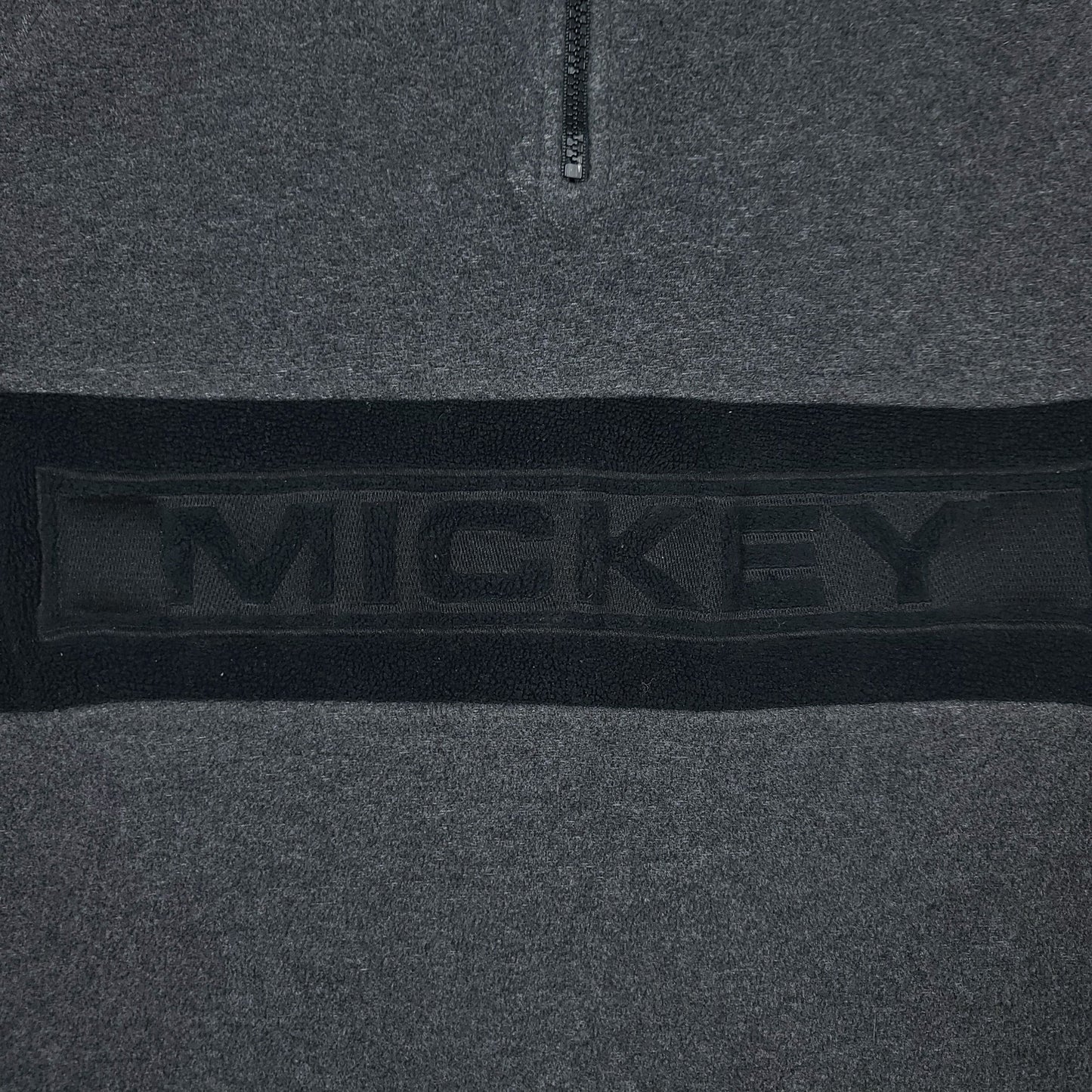Disney Mickey Mouse Gray Fleece 1/4 Zip Sweater