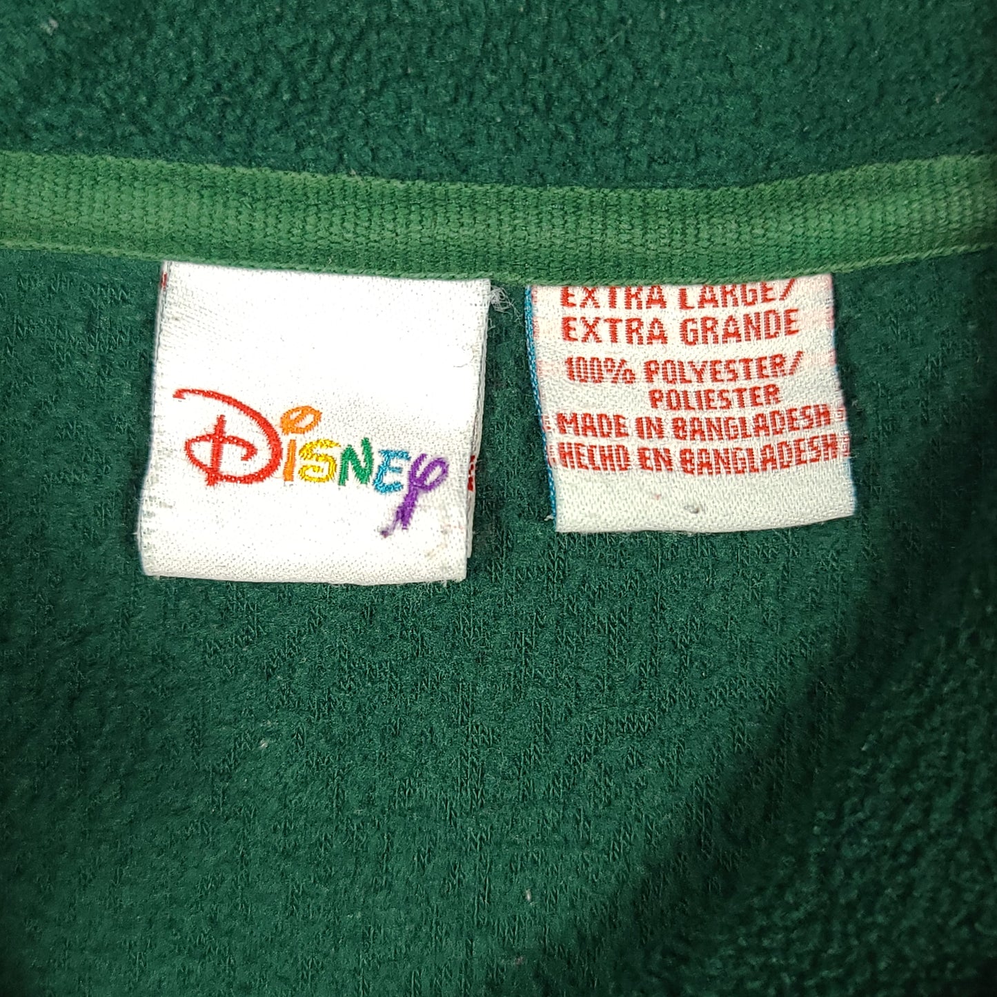 Vitnage Disney Winnie The Pooh Green Fleece 1/4 Zip Sweater