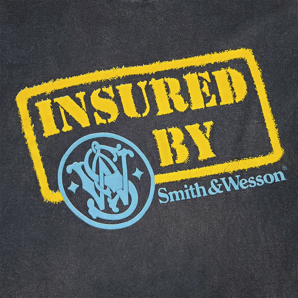 Insured By Smith & Wesson Gun Firearm Black T-Shirt