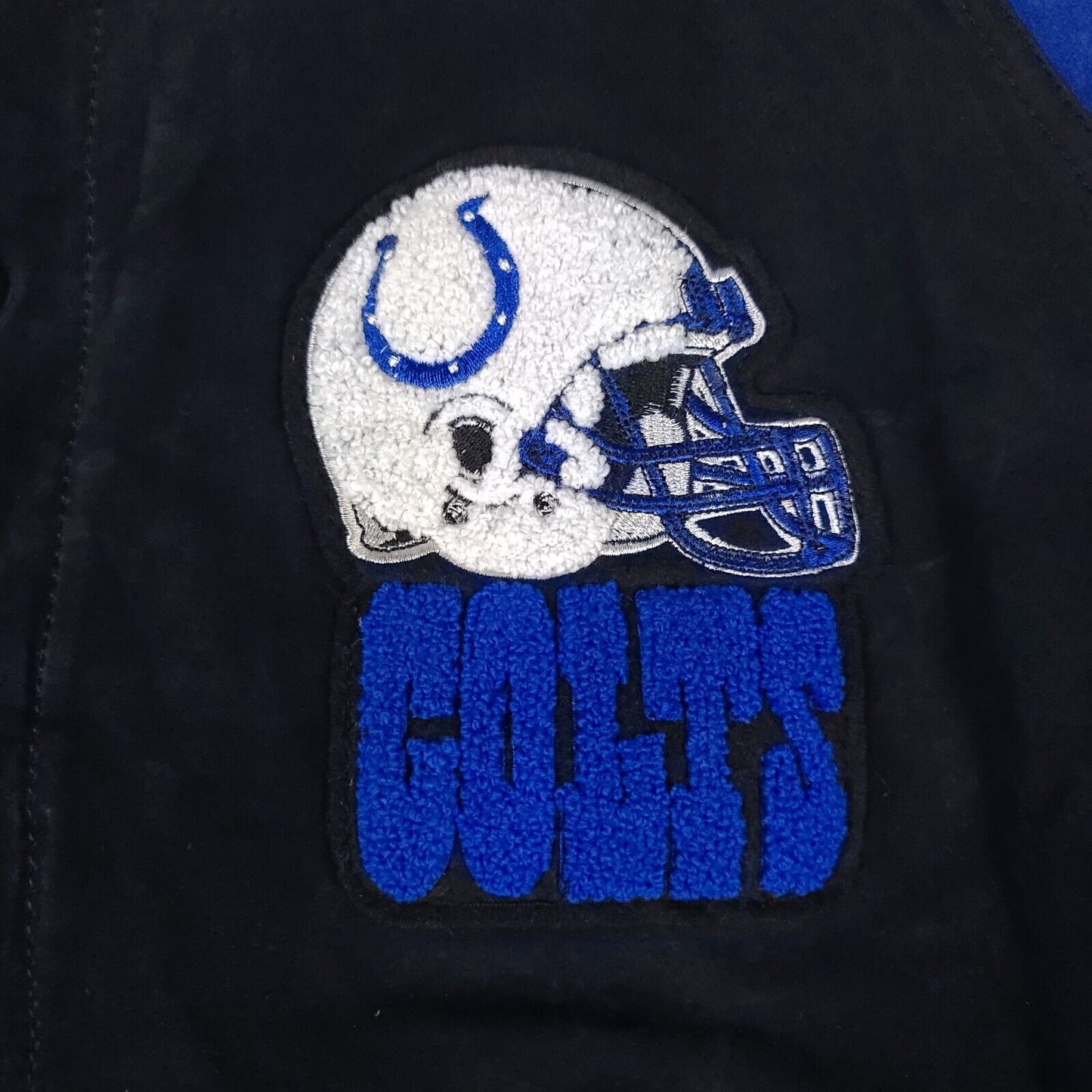 Indianapolis Colts Nfl Leather Wool Logo Athletic Jacket