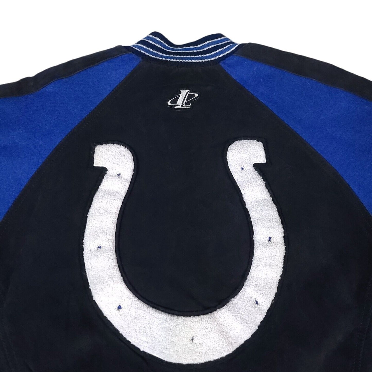 Indianapolis Colts Nfl Leather Wool Logo Athletic Jacket