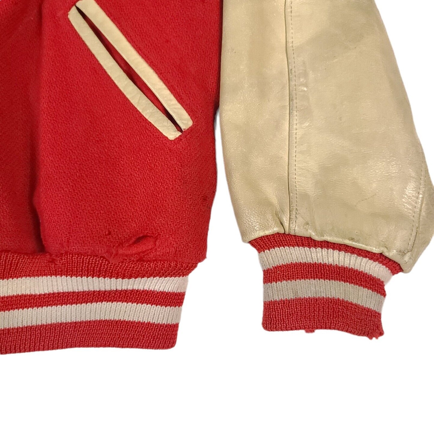 1960’S Cincinnati Reds Gluv Elf Leather Wool Varsity Jacket
