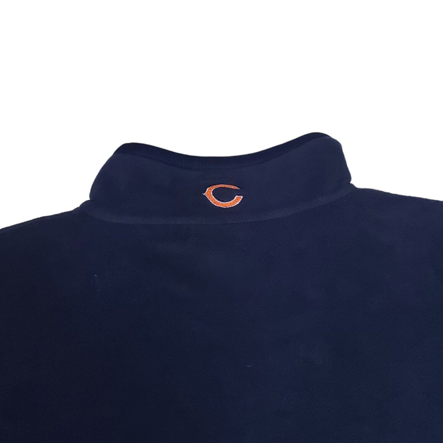 Chicago Bears Nfl Team Apparel Orange Blue 1/4 Zip Fleece Pullover