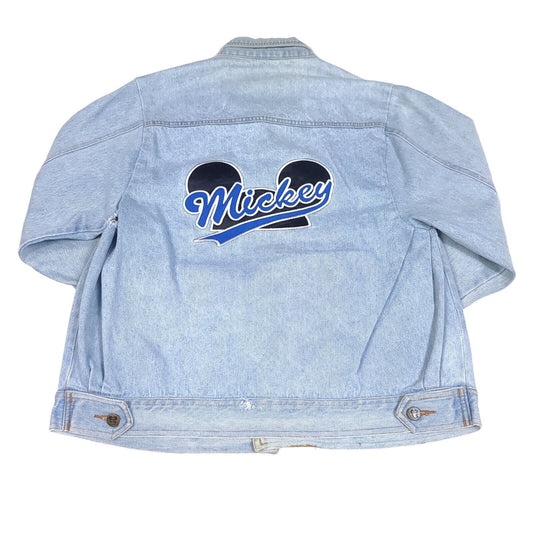 Disney Embroidered Mickey Mouse Denim Jean Jacket