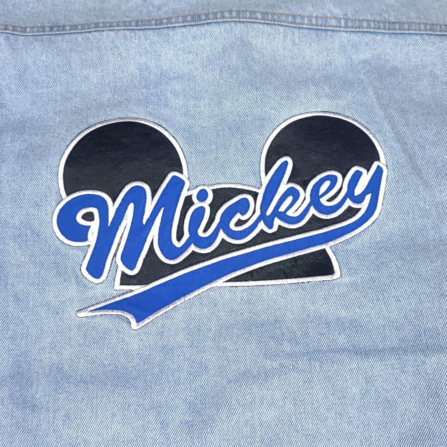 Disney Embroidered Mickey Mouse Denim Jean Jacket