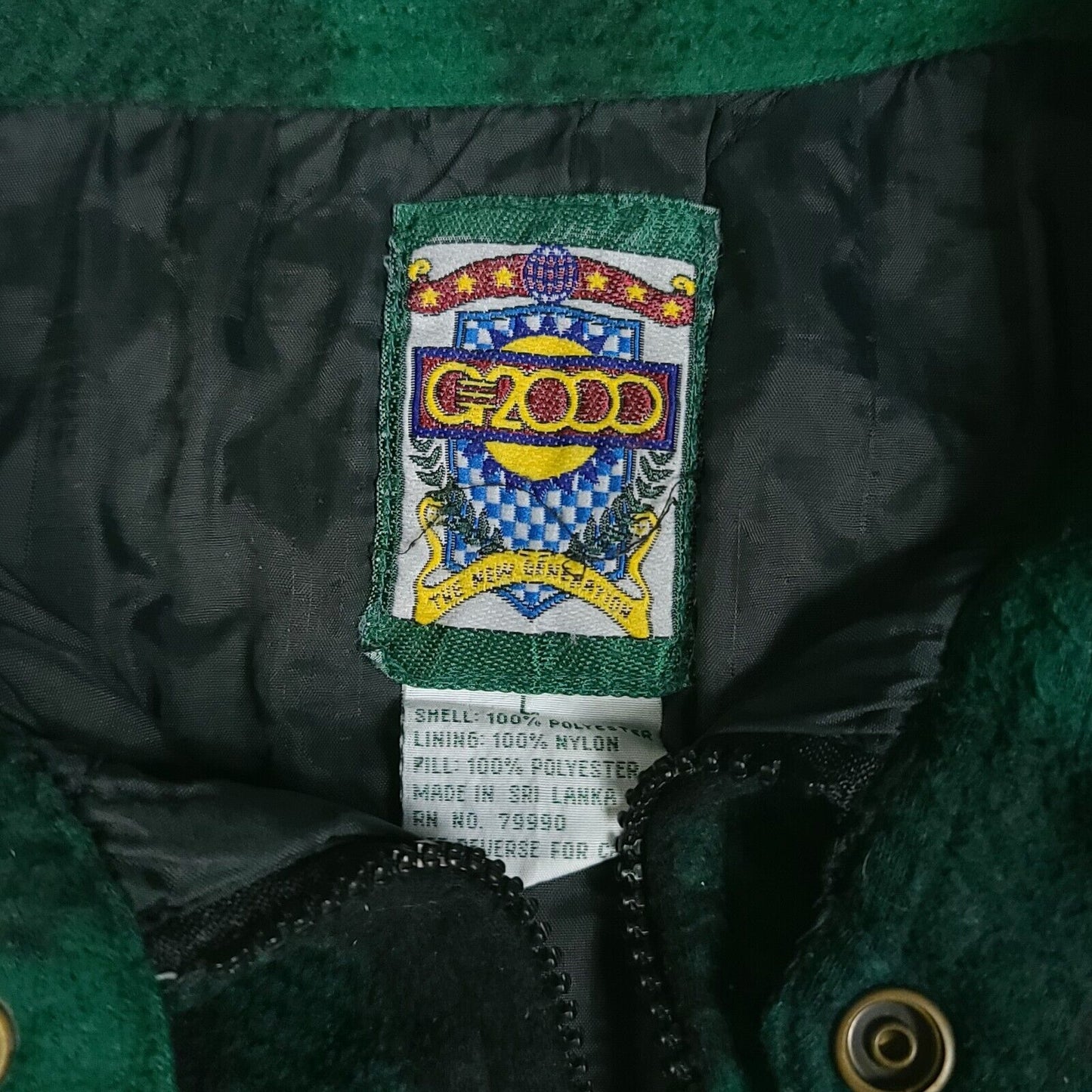G2000 Green Plaid Full Zip Jacket