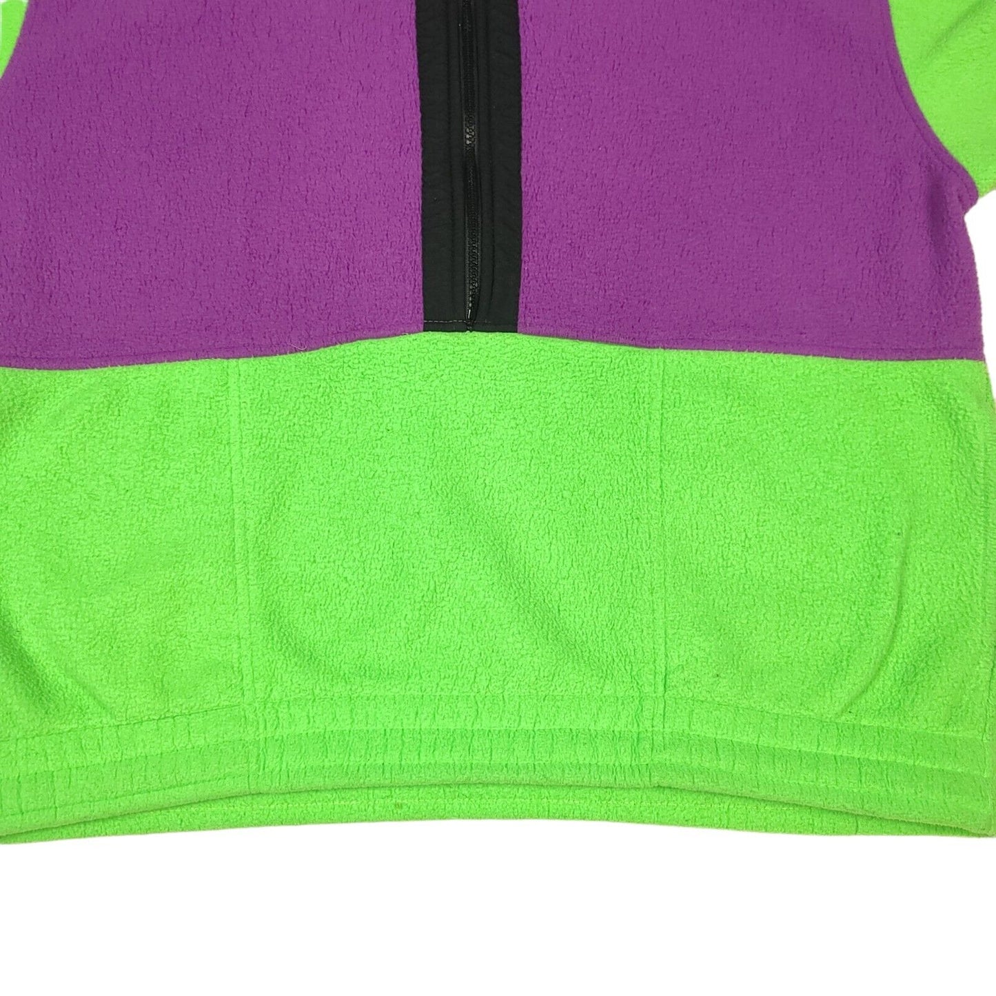 Ocean Pacific Green Purple 1/2 Zip Fleece Pullover Jacket