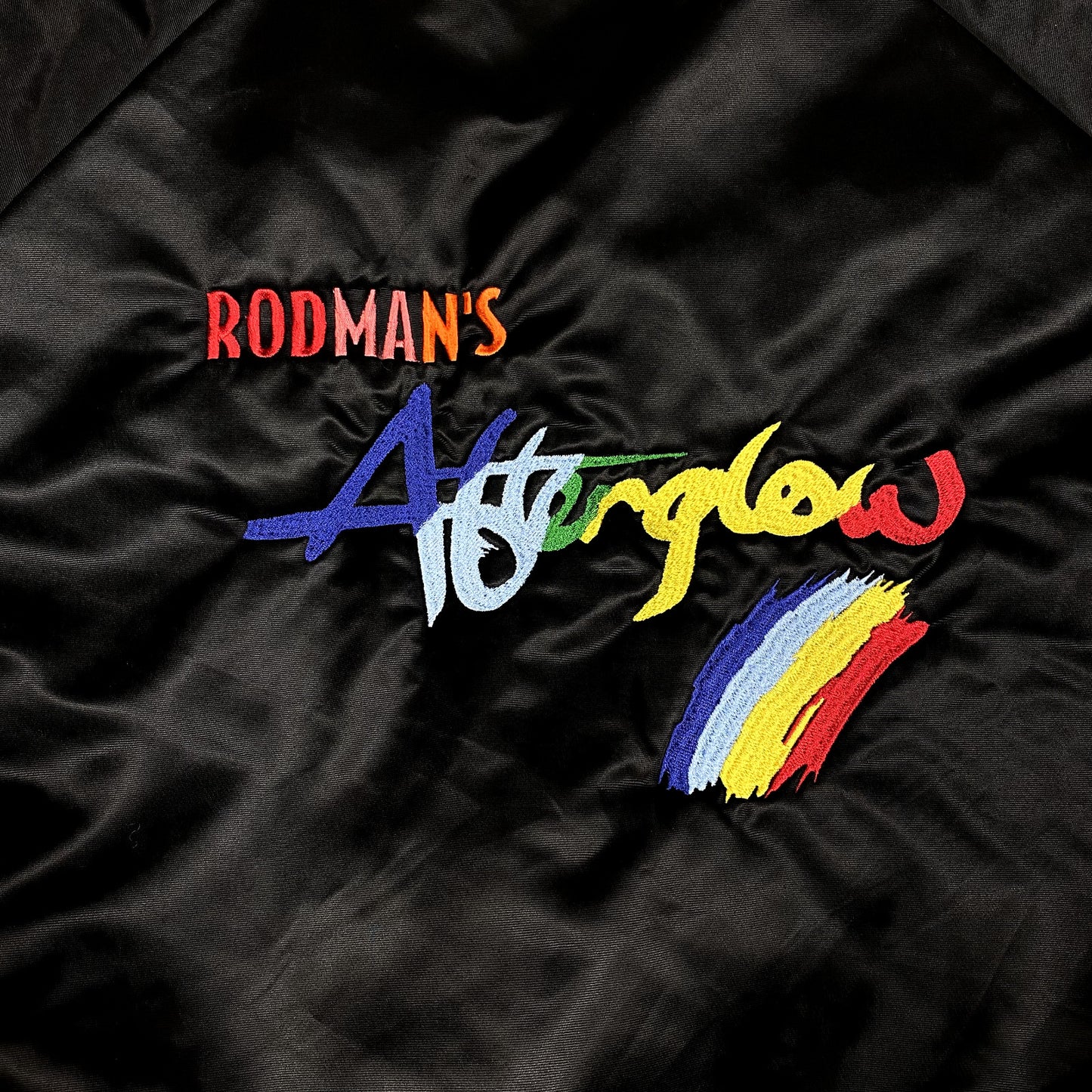 Dennis Rodman Afterglow Carlos Beninati Art Flo Black Satin Jacket