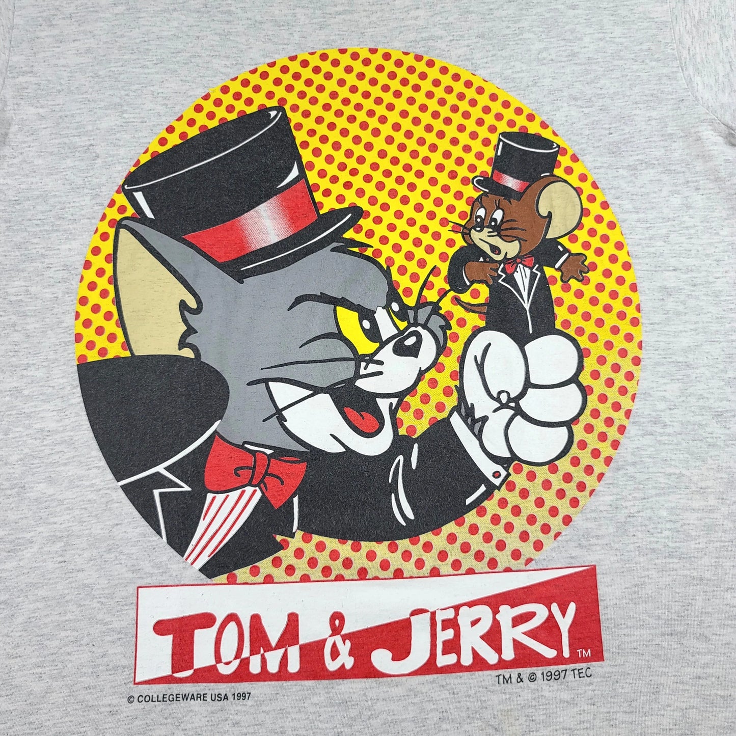 Tom & Jerry Gray Cartoon Shirt 1997