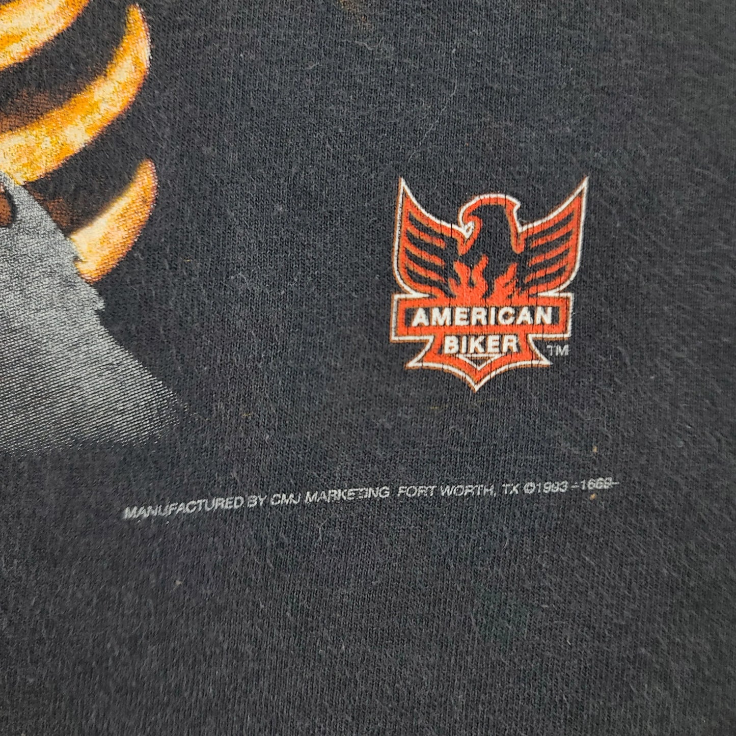 3D Emblem Bad Bones Lightning Skeleton T-Shirt Harley Davidson